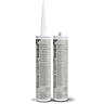 Two Kerakoll Silicone Color beige sealant tubes standing upright, one with nozzle attached and one with cap.
