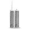 Two Kerakoll Silicone Color grey sealant tubes standing upright, one with nozzle attached and one with cap.
