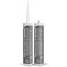 Two Kerakoll Silicone Color grey sealant tubes standing upright, one with nozzle attached and one with cap.