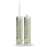 Two Kerakoll Silicone Color light green sealant tubes standing upright, one with nozzle attached and one with cap.