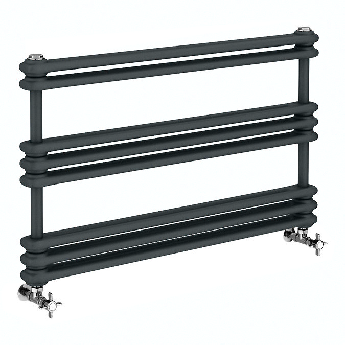 Keswick 1000 x 612 Cast Iron Style Traditional Anthracite Towel Rail