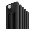 Keswick 1500 x 380mm Cast Iron Style Traditional 3 Column Matt Black Radiator