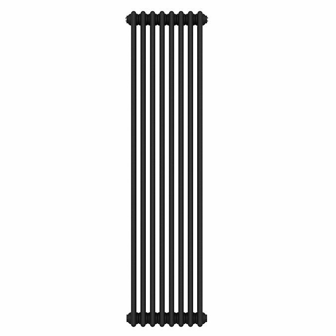 Keswick 1500 x 380mm Cast Iron Style Traditional 3 Column Matt Black Radiator