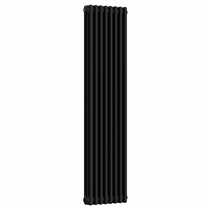 Keswick 1500 x 380mm Cast Iron Style Traditional 3 Column Matt Black Radiator