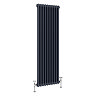 Keswick 1500 x 470mm Cast Iron Style Traditional 2 Column Anthracite Radiator
