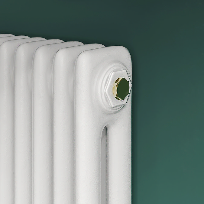 Keswick 1500 x 470mm Cast Iron Style Traditional 2 Column White Radiator