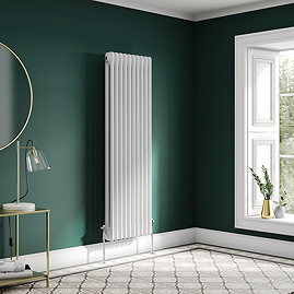 Keswick 1500 x 470mm Cast Iron Style Traditional 2 Column White Radiator