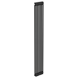 Keswick 1800 x 290mm Cast Iron Style Traditional 2 Column Matt Black Radiator