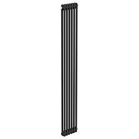 Keswick 1800 x 290mm Cast Iron Style Traditional 2 Column Matt Black Radiator