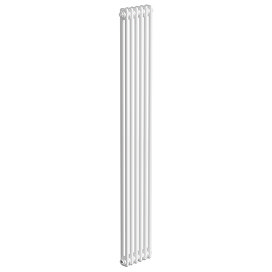 Keswick 1800 x 290mm Cast Iron Style Traditional 2 Column White Radiator