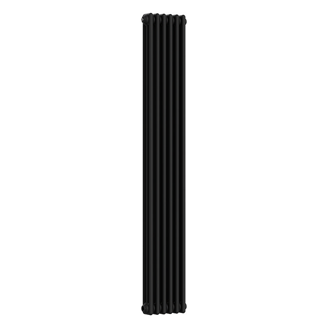 Keswick 1800 x 290mm Cast Iron Style Traditional 3 Column Matt Black Radiator