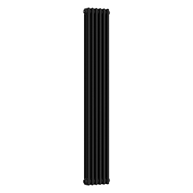 Keswick 1800 x 290mm Cast Iron Style Traditional 3 Column Matt Black Radiator