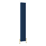 Keswick 1800 x 290mm Cast Iron Style Traditional 3 Column Regal Blue Radiator