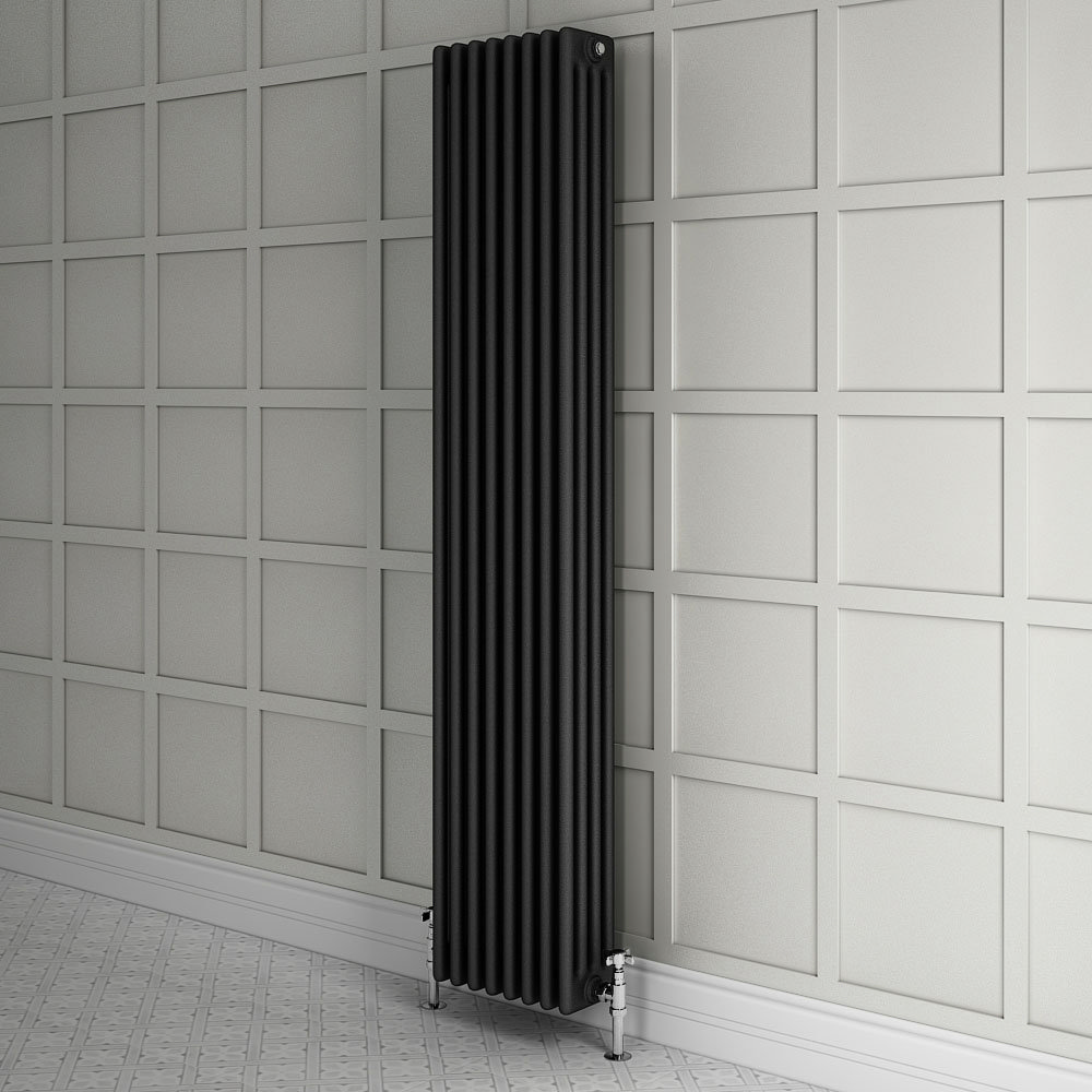 Keswick 1800 x 380mm Cast Iron Style Traditional 4 Column Anthracite ...