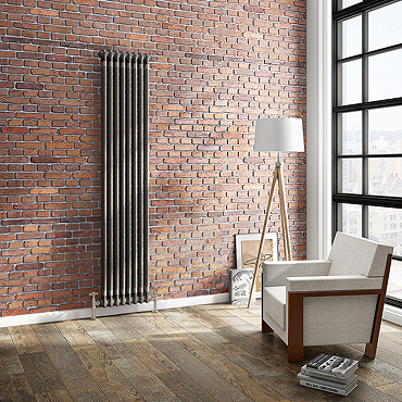 Keswick 1800 x 372mm Raw Metal (Lacquered) 2 Column Radiator