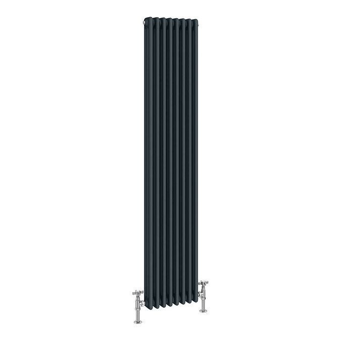 Keswick 1800 x 380mm Cast Iron Style Traditional 3 Column Anthracite Radiator