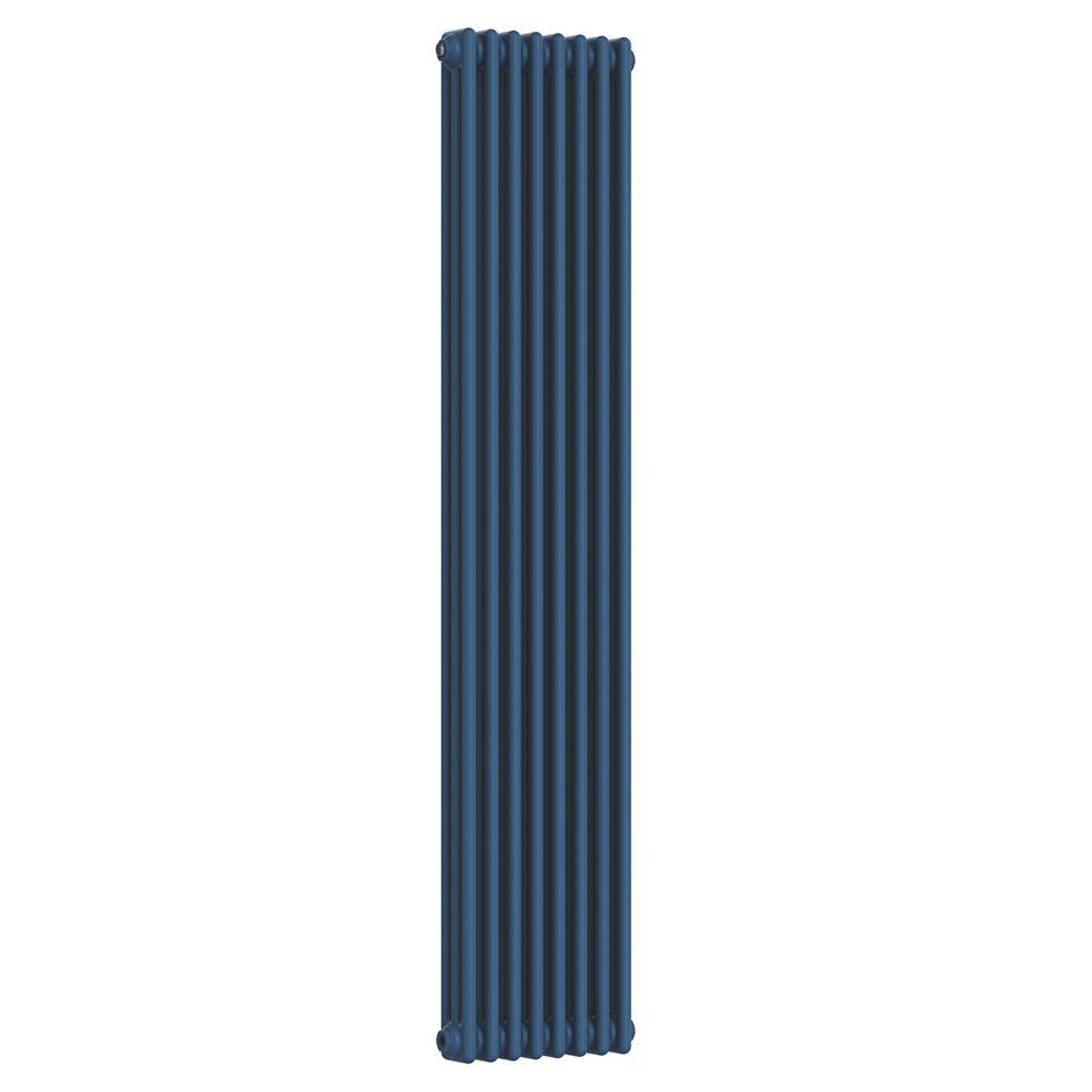 Traditional Blue Radiator Keswick 1800 x 380mm Cast Iron Style Traditional 3 Column Regal Blue ...