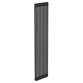 Keswick 1800 x 425mm Cast Iron Style Traditional 2 Column Matt Black Radiator