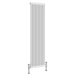 Keswick 1800 x 425mm Cast Iron Style Traditional 2 Column White Radiator