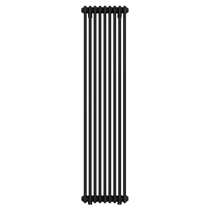 Keswick 1800 x 425mm Cast Iron Style Traditional 3 Column Matt Black Radiator