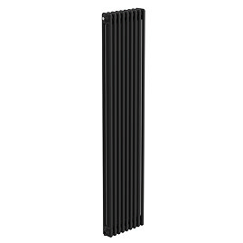 Keswick 1800 x 425mm Cast Iron Style Traditional 3 Column Matt Black Radiator