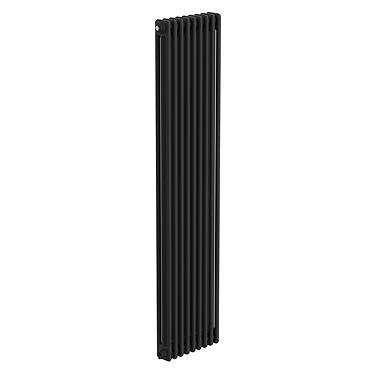 Keswick 1800 x 425mm Cast Iron Style Traditional 3 Column Matt Black Radiator