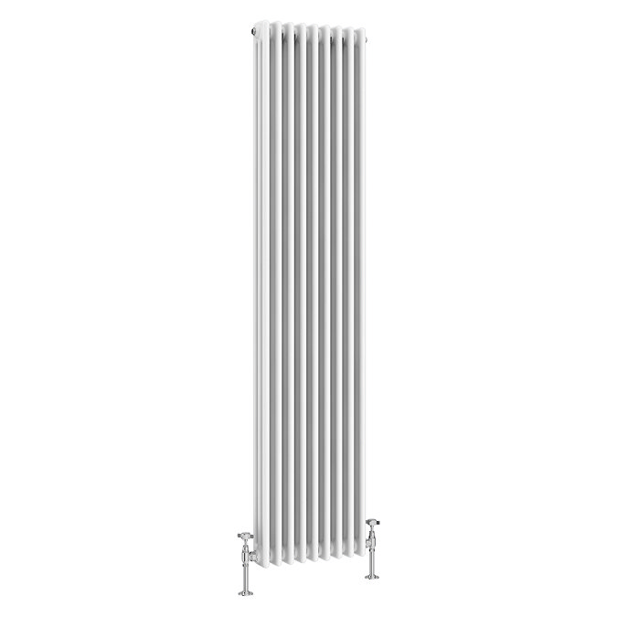 Keswick 1800 x 425mm Cast Iron Style Traditional 3 Column White Radiator