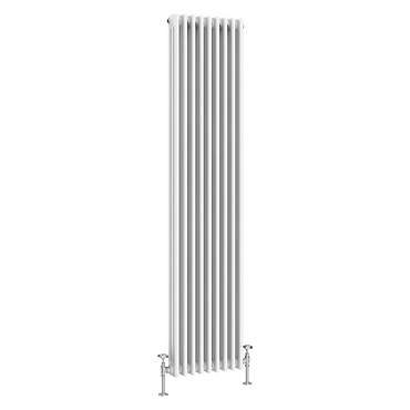 Keswick 1800 x 425mm Cast Iron Style Traditional 3 Column White Radiator