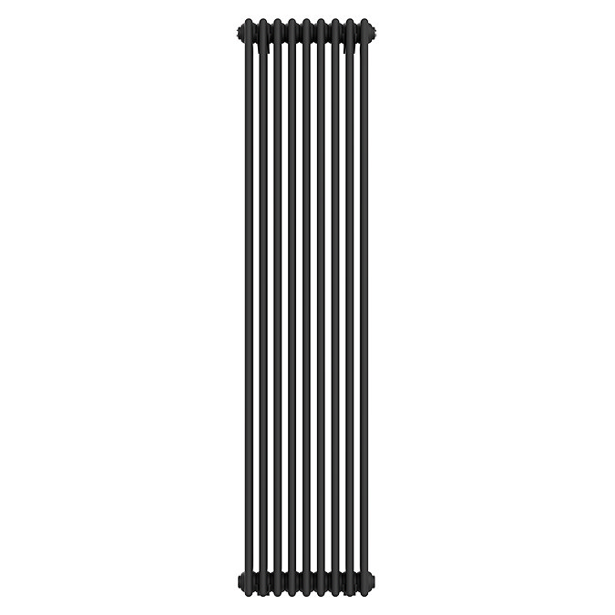 Keswick 1800 x 425mm Cast Iron Style Traditional 4 Column Matt Black Radiator