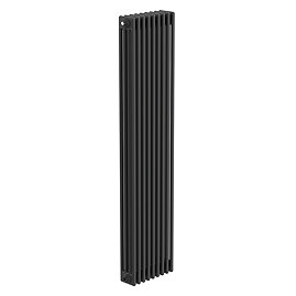 Keswick 1800 x 425mm Cast Iron Style Traditional 4 Column Matt Black Radiator