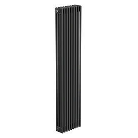Keswick 1800 x 425mm Cast Iron Style Traditional 4 Column Matt Black Radiator