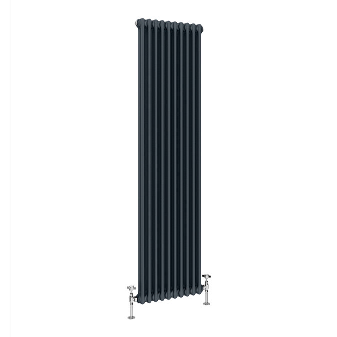 Keswick 1800 x 470mm Cast Iron Style Traditional 2 Column Anthracite Radiator