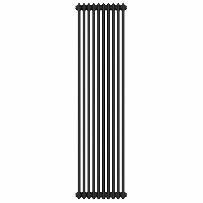 Keswick 1800 x 470mm Cast Iron Style Traditional 2 Column Matt Black Radiator