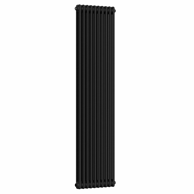 Keswick 1800 x 470mm Cast Iron Style Traditional 2 Column Matt Black Radiator