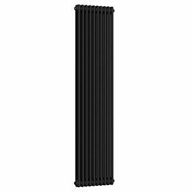 Keswick 1800 x 470mm Cast Iron Style Traditional 2 Column Matt Black Radiator