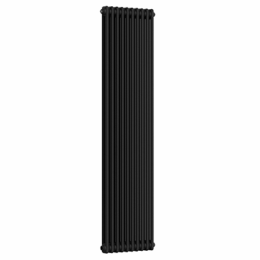 Keswick 1800 x 470mm Cast Iron Style Traditional 2 Column Matt Black Radiator