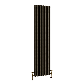 Keswick 1800 x 470mm Cast Iron Style Traditional 3 Column Antique Mottled Gold Radiator