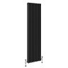Keswick 1800 x 470mm Cast Iron Style Traditional 3 Column Matt Black Radiator