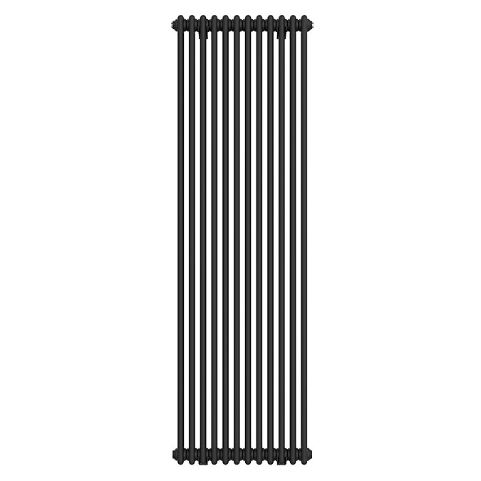 Keswick 1800 x 560mm Cast Iron Style Traditional 2 Column Matt Black Radiator