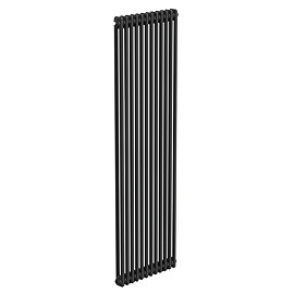 Keswick 1800 x 560mm Cast Iron Style Traditional 2 Column Matt Black Radiator