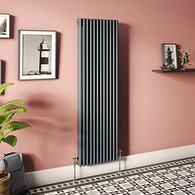 Keswick 1800 x 560mm Cast Iron Style Traditional 3 Column Anthracite Radiator