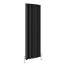 Keswick 1800 x 560mm Cast Iron Style Traditional 3 Column Matt Black Radiator