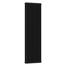 Keswick 1800 x 560mm Cast Iron Style Traditional 3 Column Matt Black Radiator