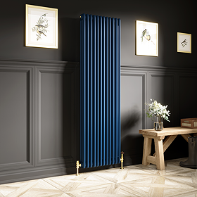 Keswick 1800 x 560mm Cast Iron Style Traditional 3 Column Regal Blue Radiator