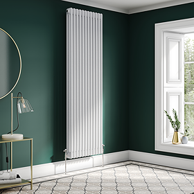 Keswick 1800 x 560mm Cast Iron Style Traditional 3 Column White Radiator