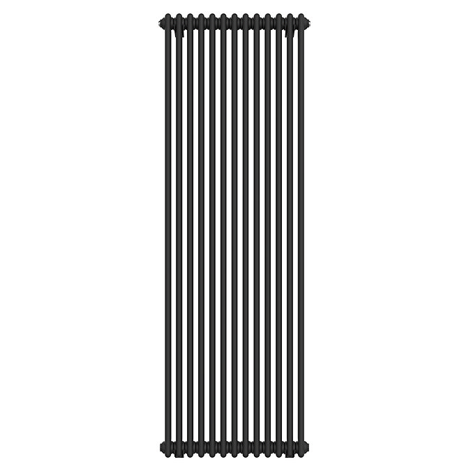 Keswick 1800 x 605mm Cast Iron Style Traditional 2 Column Matt Black Radiator