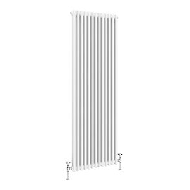 Keswick 1800 x 605mm Cast Iron Style Traditional 2 Column White Radiator