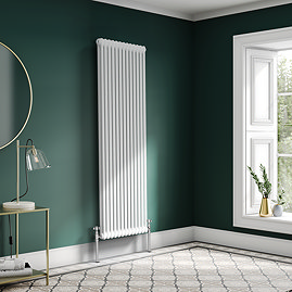 Keswick 1800 x 605mm Cast Iron Style Traditional 2 Column White Radiator