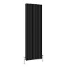 Keswick 1800 x 605mm Cast Iron Style Traditional 3 Column Matt Black Radiator