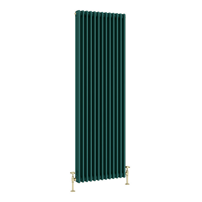 Keswick 1800 x 605mm Cast Iron Style Traditional 3 Column Regal Green Radiator
